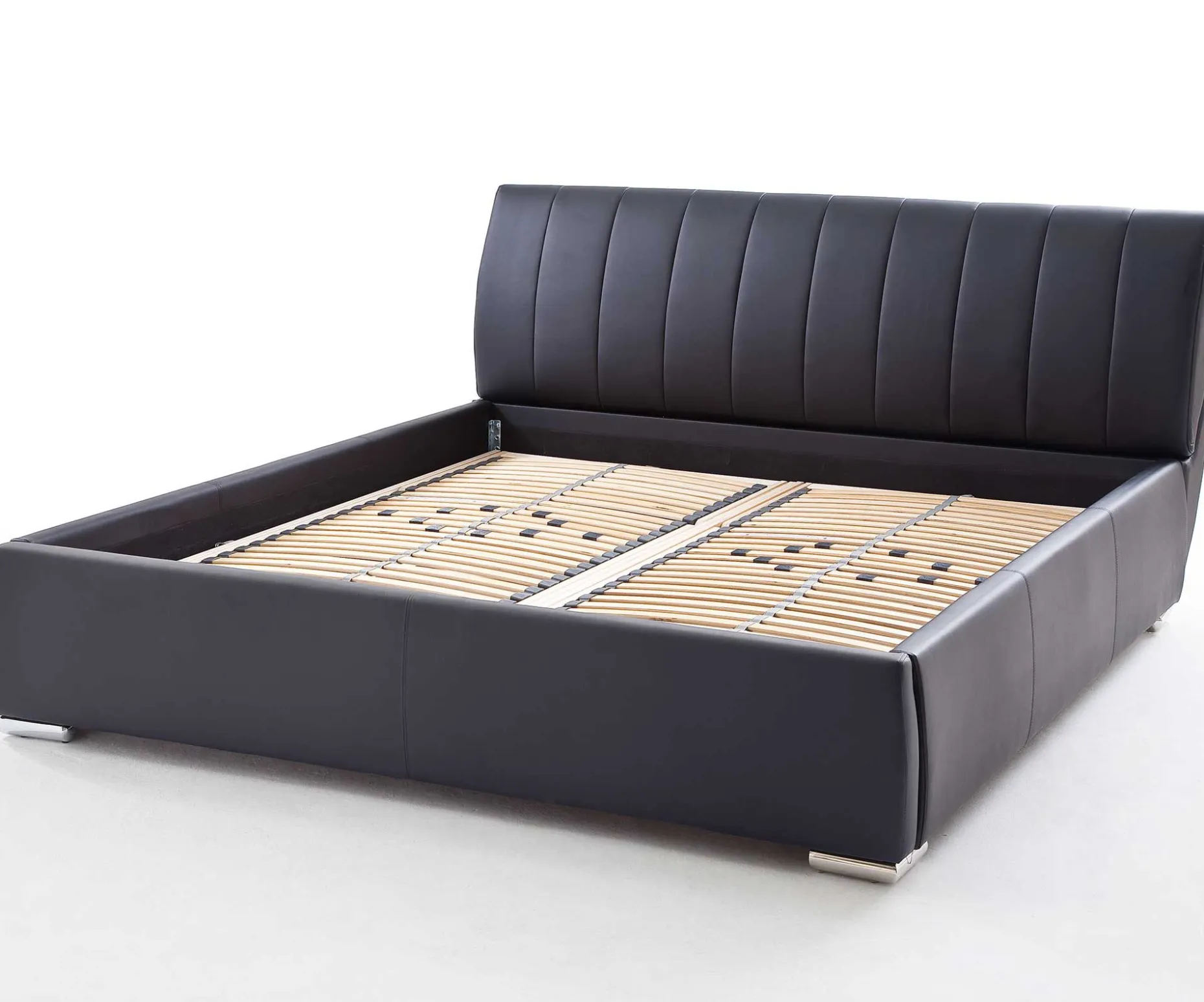 Bett mit Stauraum Davos 200x200 kingsize - schwarz