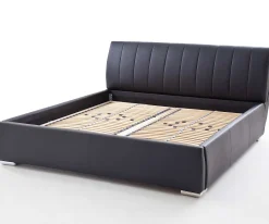 Bett mit Stauraum Davos 180x200 - schwarz