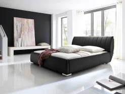 Bett mit Stauraum Davos 180x200 - schwarz