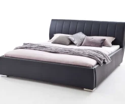 Bett mit Stauraum Davos 180x200 - schwarz