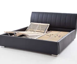 Bett mit Stauraum Davos 180x200 - schwarz