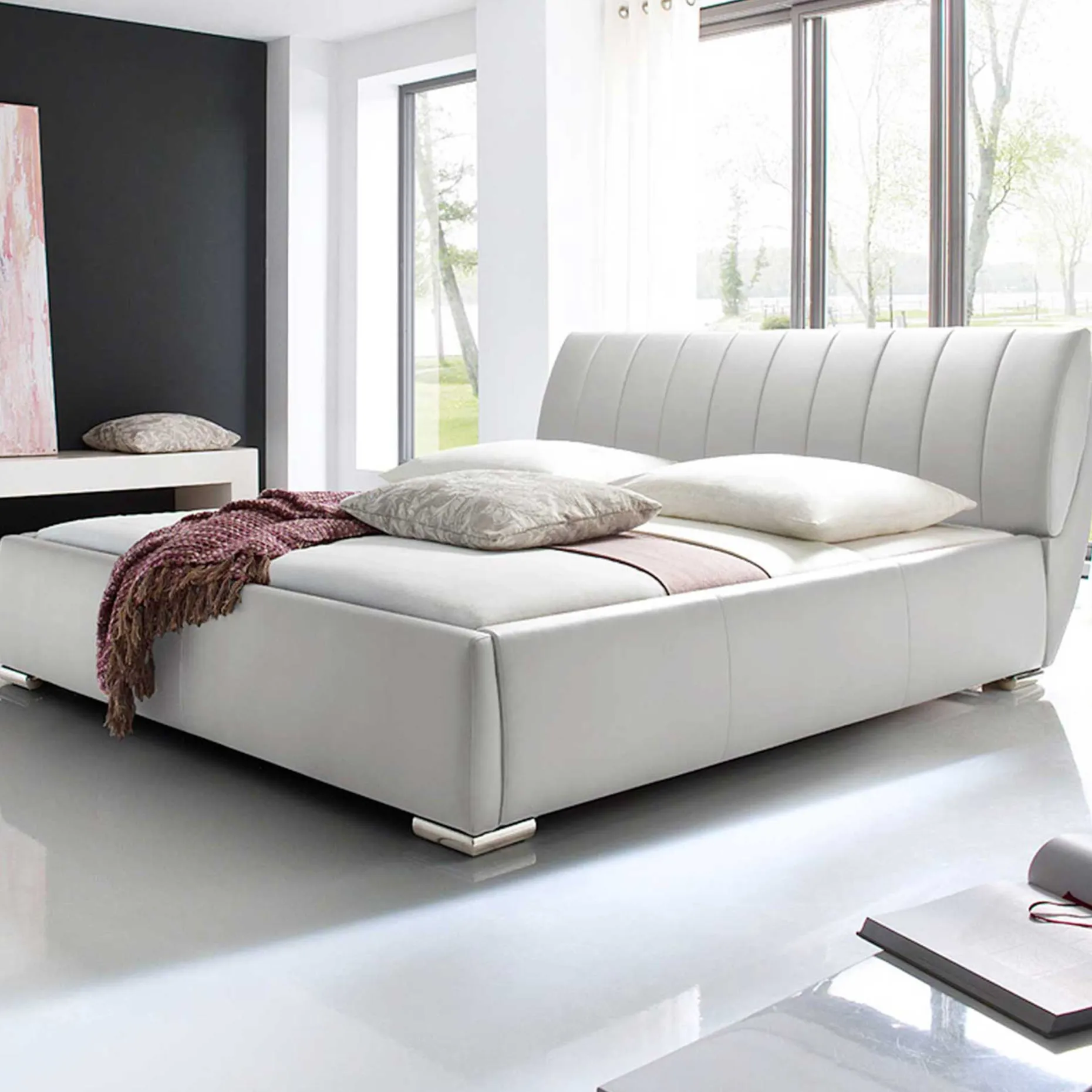 Bett mit Stauraum Davos 180x200 - weiß