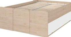 Bett mit Stauraum Taravel 140x200 - Jackson Eiche/Weiß
