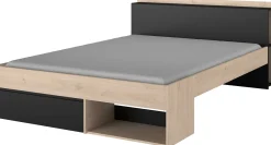 Bett Most 160x200cm - Eiche/schwarz