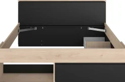 Bett Most 160x200cm - Eiche/schwarz