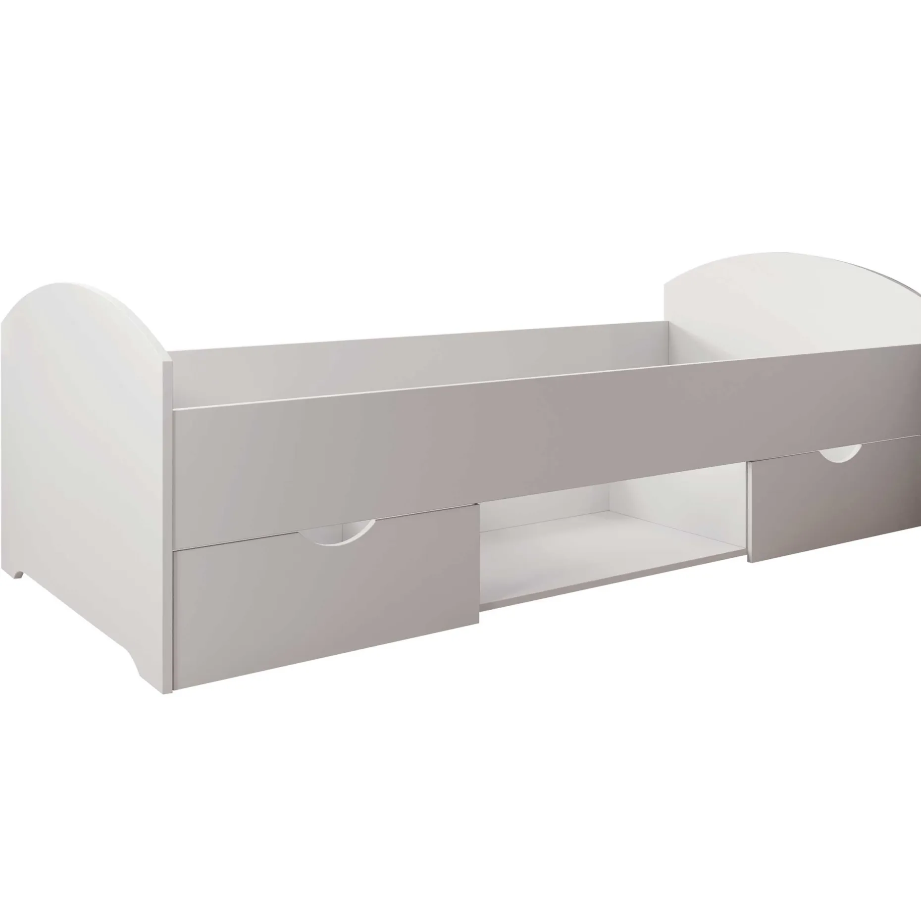 Bett Nero 90x200 mit 2 Schubladen - weiß
