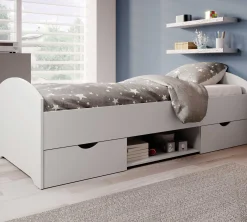Bett Nero 90x200 mit 2 Schubladen - weiß