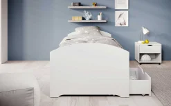 Bett Nero 90x200 mit 2 Schubladen - weiß