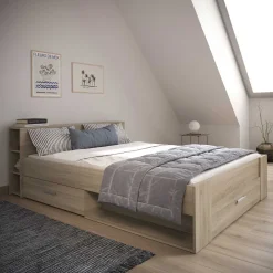 Bett Polly 160 x 200 cm-Kronberger Eiche