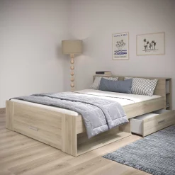 Bett Polly 160 x 200 cm-Kronberger Eiche