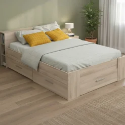 Bett Polly 140 x 200 cm-Kronberger Eiche