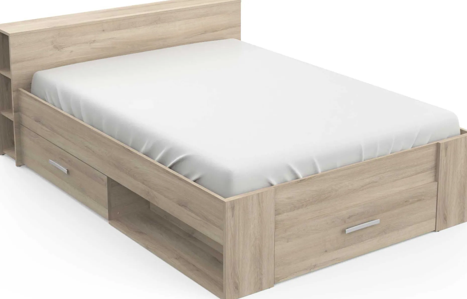 Bett Polly 140 x 200 cm-Kronberger Eiche