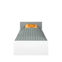 Bett Rue 90x190 - weiß/grau oder weiß/rosa
