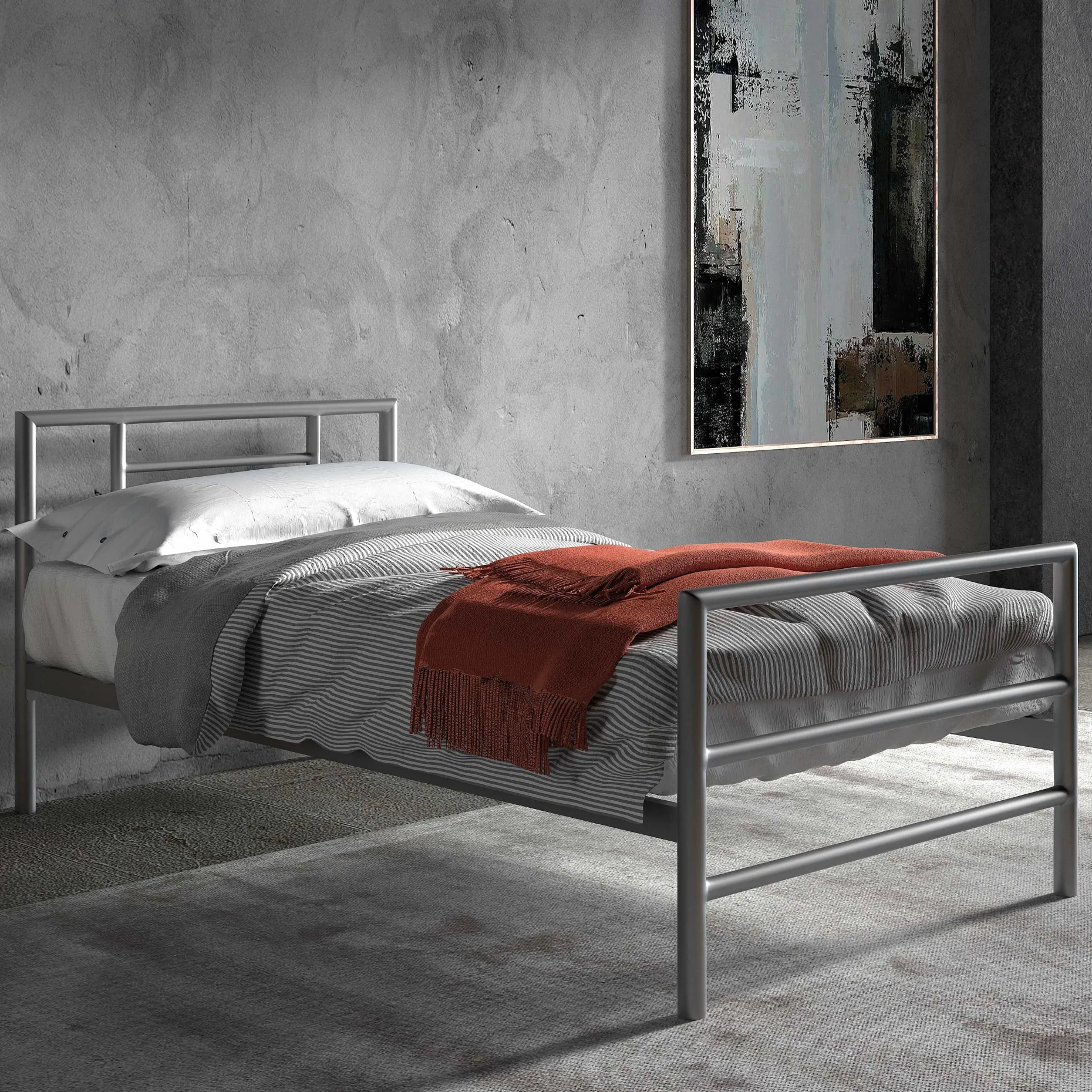 Bett Sandro 90 x 200 cm - grau