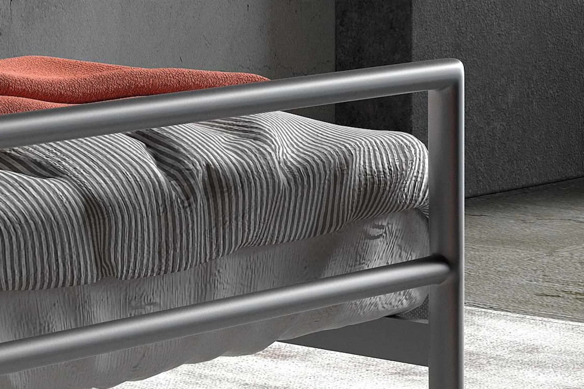 Bett Sandro 90 x 200 cm - grau