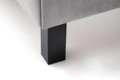 Bett San Marino 160x200cm mit Stauraum Kunstleder - grau/schwarz