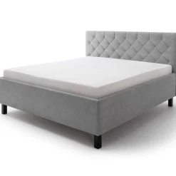 Bett San Marino 180x200cm mit Stauraum Kunstleder - grau/schwarz