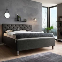 Meise Bett San Marino 180x200cm mit Stauraum Kunstleder - /chrom