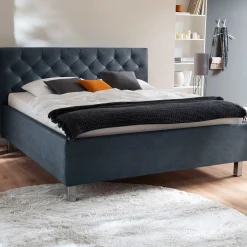 Meise Bett San Marino 160x200cm mit Stauraum Kunstleder - /chrom