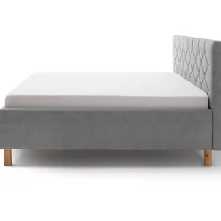 Bett San Marino 180x200cm mit Stauraum Kunstleder - grau/gelb