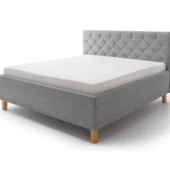 Bett San Marino 180x200cm mit Stauraum Kunstleder - grau/gelb