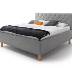 Bett San Marino 180x200cm mit Stauraum Kunstleder - grau/gelb