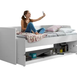 Bett Schreibtisch Kombi Denver - weiß