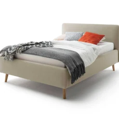 Bett Tony140x200cm mit Stauraum - taupe
