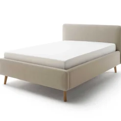 Bett Tony140x200cm mit Stauraum - taupe