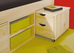 Bett Xavier 140x200cm mit Stauraum - Kieferholz