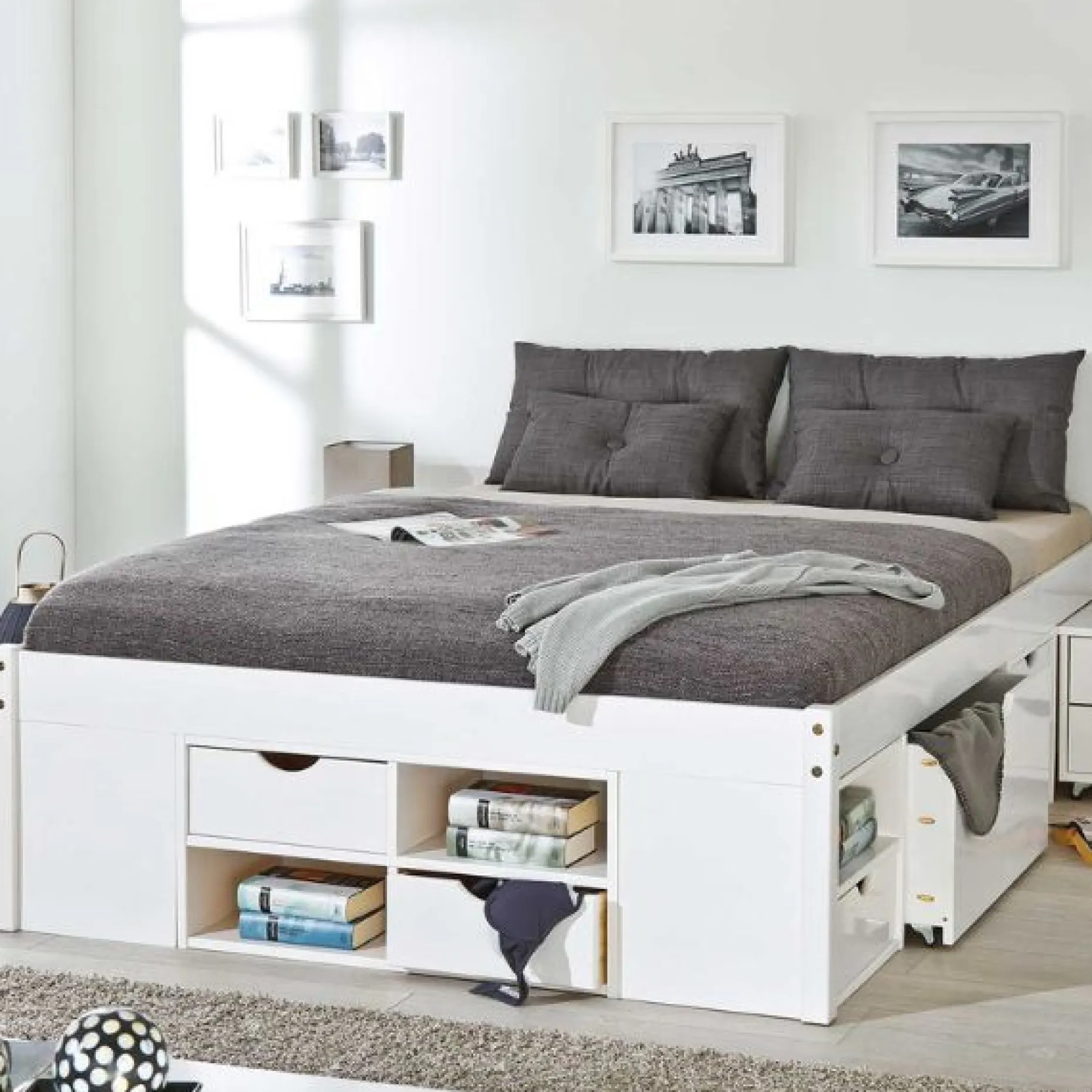 Bett Xavier 180x200 - white wash