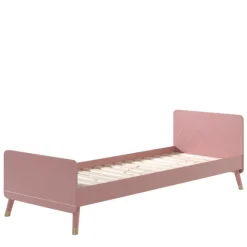 Kinder Vipack Bett 90x200 cm mit Lattenrost und Nachttisch Billy-pink