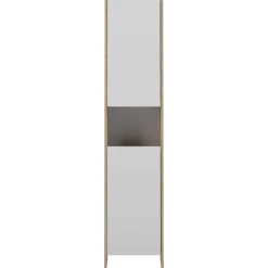 Biarritz Säulenschrank 2 Türen - weiß/eiche