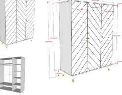 Billy Kleiderschrank - 150x59x200 cm - MDF/weiß