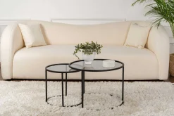 Emob Black-Grey-60-42 Couchtisch-Set | 100 % METALL |