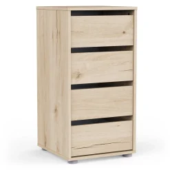 Blokty Kommode - 40x40x76cm - 4 Schubladen - Eiche Dekor