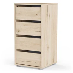 Blokty Kommode - 40x40x76cm - 4 Schubladen - Eiche Dekor