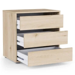 Blokty Kommode - 60x40x58cm - 3 Schubladen - Eiche Dekor