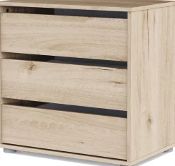 Blokty Kommode - 60x40x58cm - 3 Schubladen - Eiche Dekor