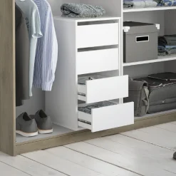 Blokty Kommode - 396x39,30x76,30 cm - Weiß/Spanplatte