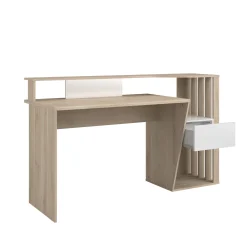 Parisot Bloom Schreibtisch-157cm-1 Schublade,1 offenes Fach-weiß/Eiche