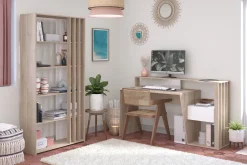 Parisot Bloom Schreibtisch-157cm-1 Schublade,1 offenes Fach-weiß/Eiche
