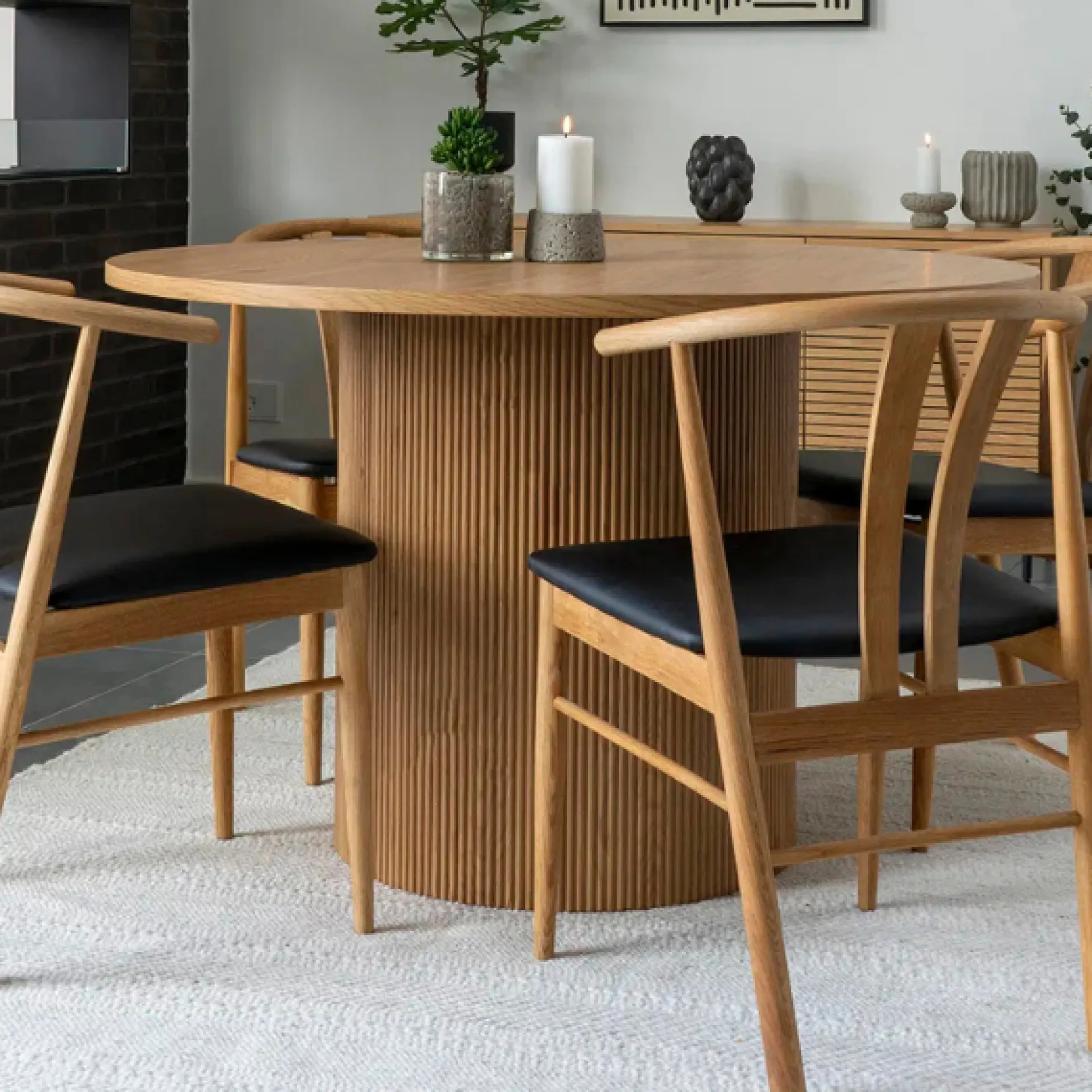 House Nordic Boavista Esstisch - Ø120x75 cm - Eiche Dekor