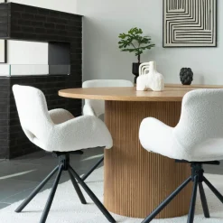 House Nordic Boavista Esstisch - Ø120x75 cm - Eiche Dekor