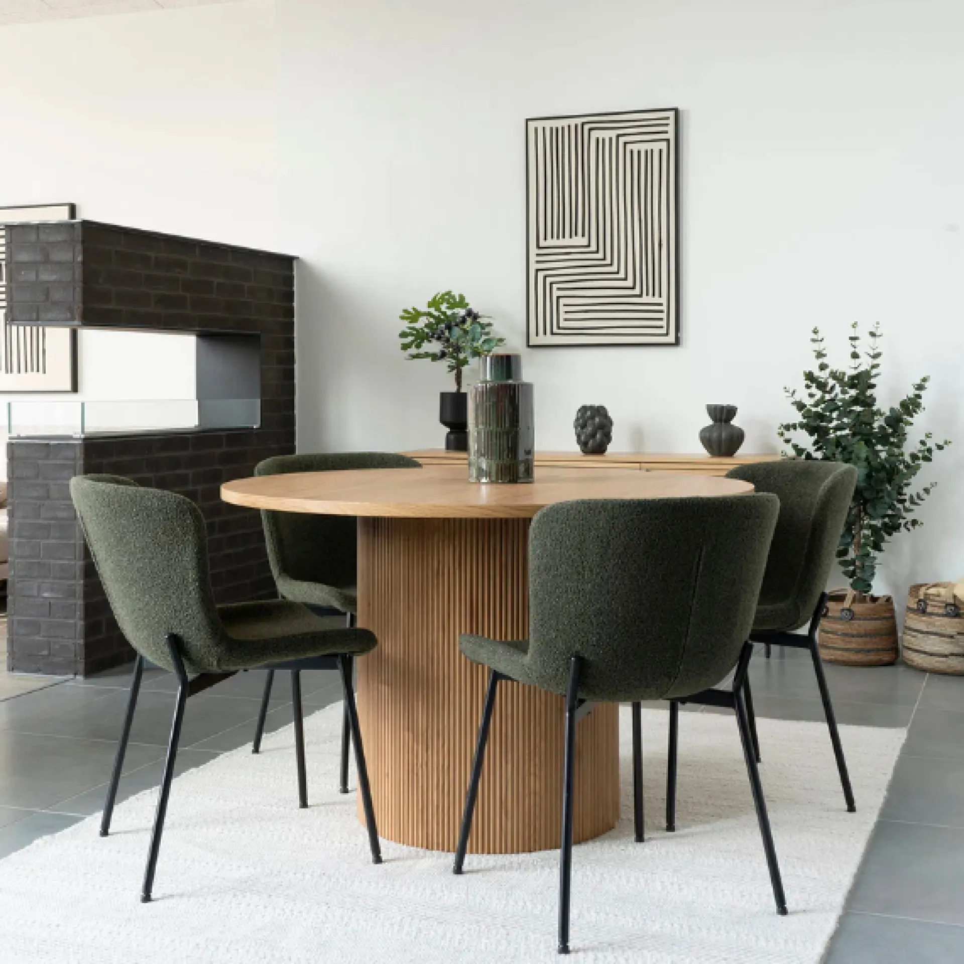 House Nordic Boavista Esstisch - Ø120x75 cm - Eiche Dekor