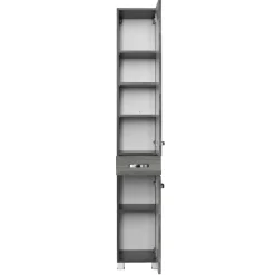 Held BobbiBadezimmer : 2x Säulenschrank, Spiegelschrank, Waschtischschrank - Eiche