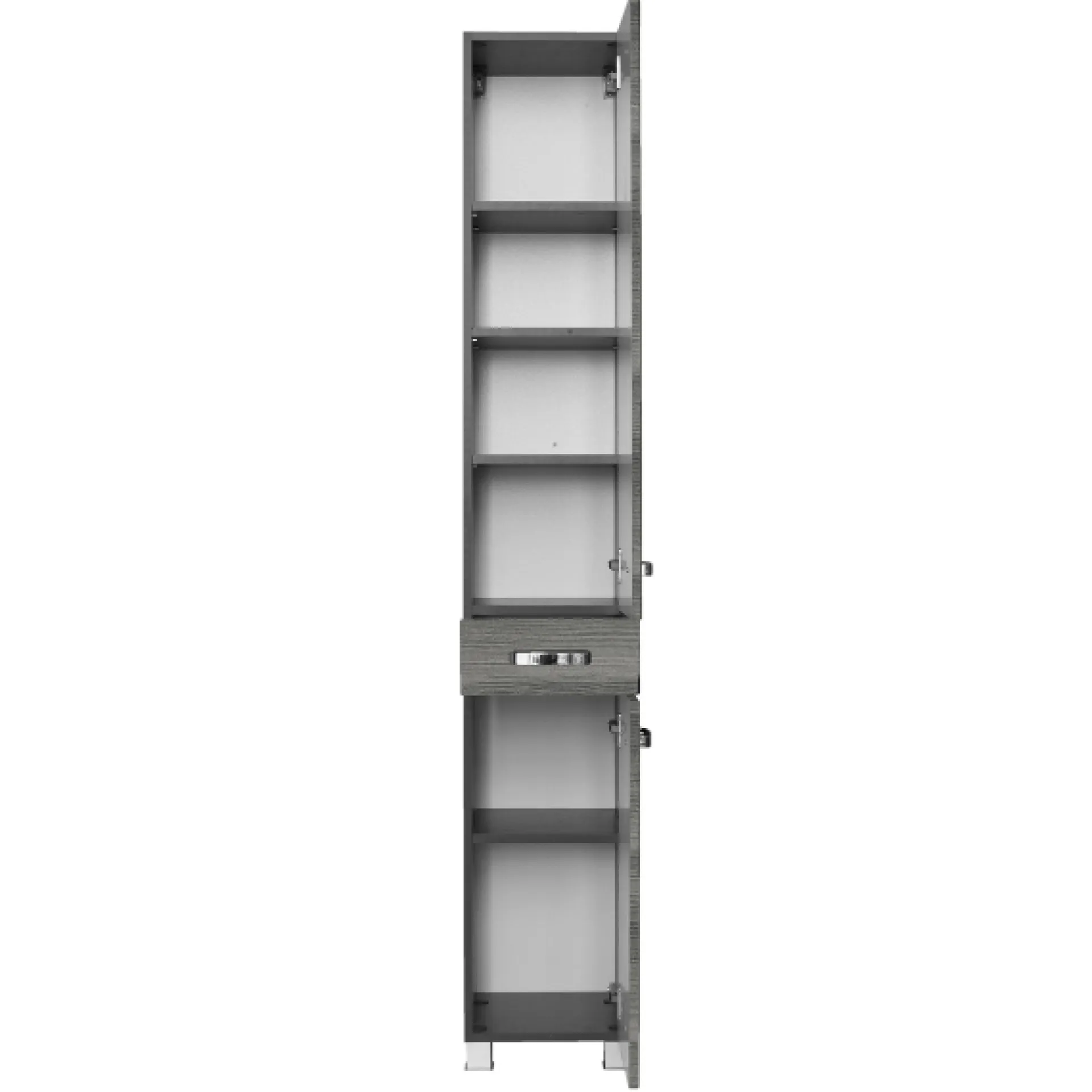 Held BobbiBadezimmer : 2x Säulenschrank, Spiegelschrank, Waschtischschrank - Eiche