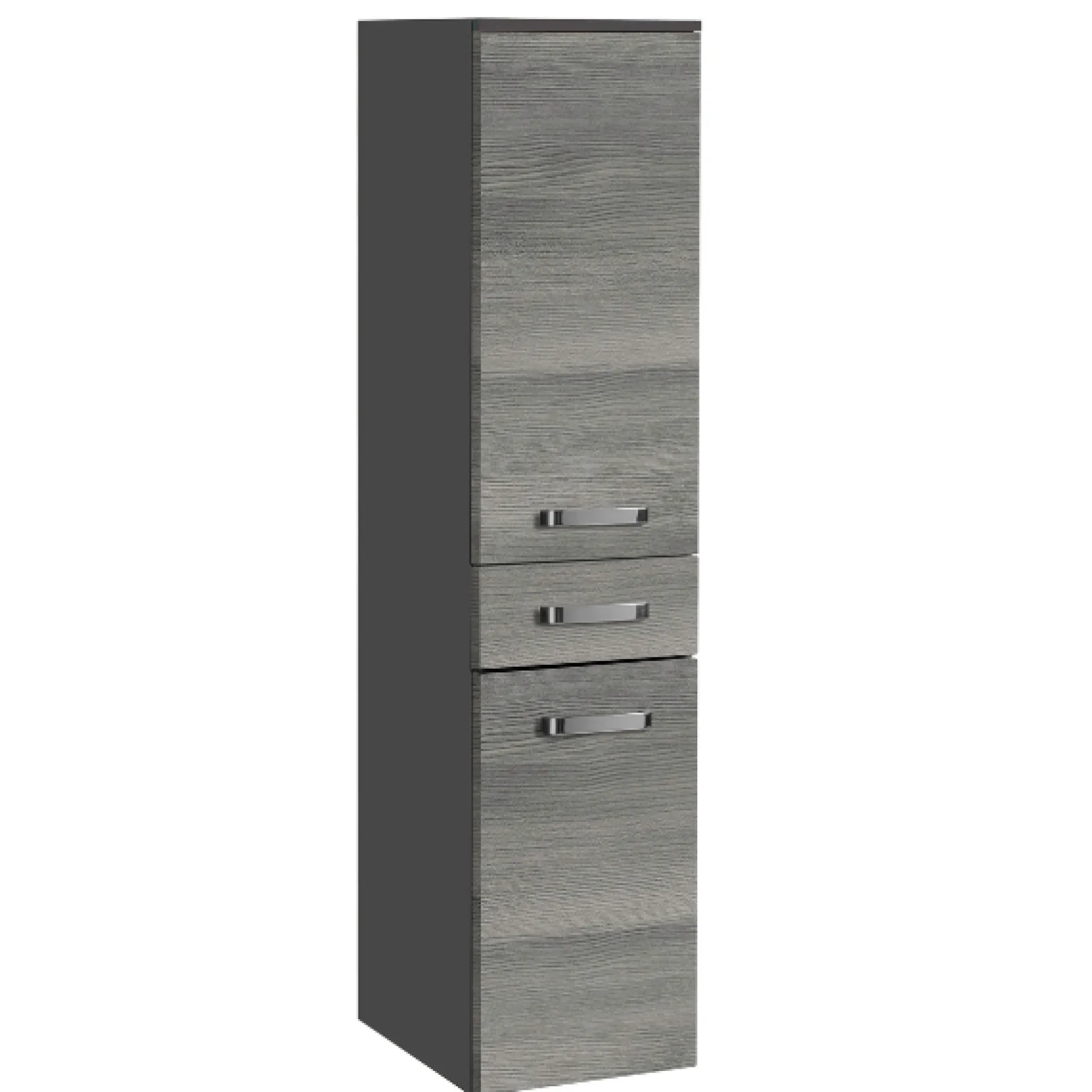 Held BobbiBadezimmer : 2x Säulenschrank, Spiegelschrank, Waschtischschrank - Eiche