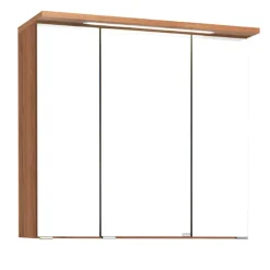 Held BobbiBadezimmer : 2x Säulenschrank, Spiegelschrank, Waschtischunterschrank - Eiche