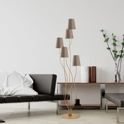 Emob Bonibon Stehleuchte | METALLGEHÄUSE | Gold, Beige